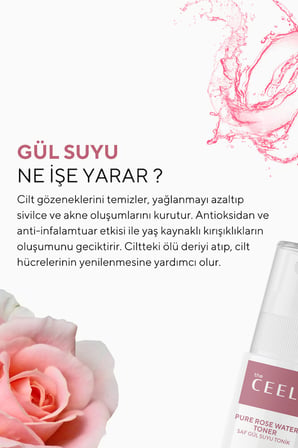 The Ceel Gözenek Sıkılaştırıcı Saf Gül Suyu Tonik Arındırıcı Etkili 100 ml