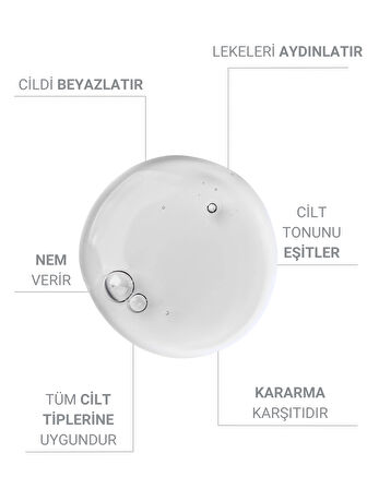 The Vivia Leke Karşıtı Cilt Tonu Eşitleyici Cilt Serumu Arbutin, Niasinamid, Glutatyon, Hyaluronik Asit 30 ml