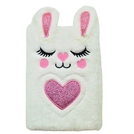 Gen-Of Kalpli Tavşanlar Peluş Hatıra Ve Not Defteri A5 Çizgili 80 Yaprak (PD101)