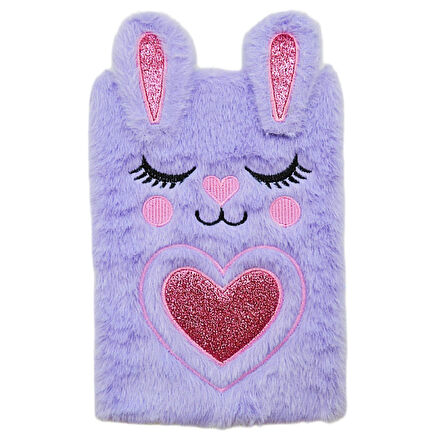 Gen-Of Kalpli Tavşanlar Peluş Hatıra Ve Not Defteri A5 Çizgili 80 Yaprak (PD101)