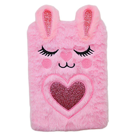 Gen-Of Kalpli Tavşanlar Peluş Hatıra Ve Not Defteri A5 Çizgili 80 Yaprak (PD101)