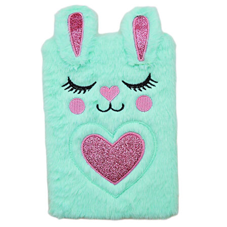 Gen-Of Kalpli Tavşanlar Peluş Hatıra Ve Not Defteri A5 Çizgili 80 Yaprak (PD101)