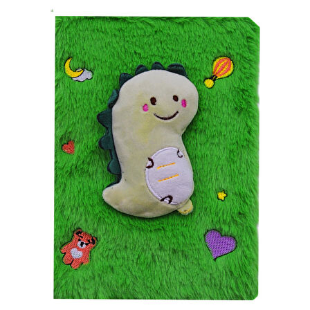 Gen-Of Süper Hayvanlar Peluş Hatıra Ve Not Defteri A5 Çizgili 80 Yaprak (PD106)