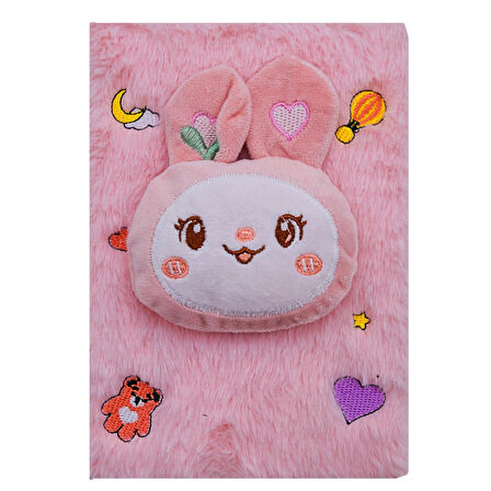 Gen-Of Süper Hayvanlar Peluş Hatıra Ve Not Defteri A5 Çizgili 80 Yaprak (PD106)