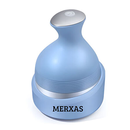 Merxas Mavi KK-11 Rahatlatıcı Saç Derisi Masaj Aleti Baş ve Vücut Masaj Cihazı Anti-Stres