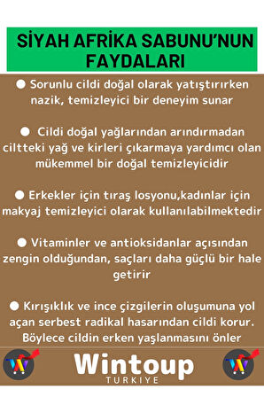 Özel Üretim %100 Doğal Losyon&Peeling Yüz Cilt Saç Vücut İçin Bitkisel Siyah Afrika Sabunu 2 Adet