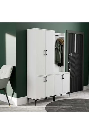 Mezza SET 5030-5000 ROYAL 6 KAPAKLI 9 ASKILI PORTMANTO BEYAZ