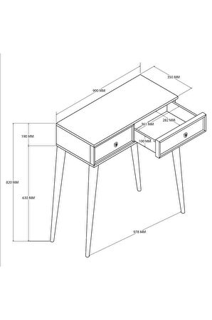 6025 LUNA (AHŞAP AYAKLI) MDF PROFİL ÇERÇEVELİ 2 ÇEKMECELİ DRESUAR SEPET-YUNUS