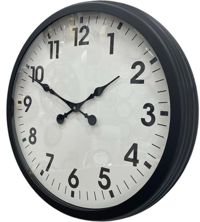 60 cm Siyah Metal Duvar Saati