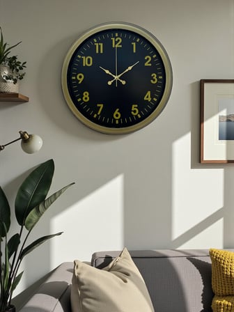40 cm Metal Eskitme Klasik Duvar Saati