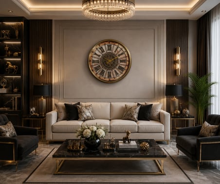 Gold Royale 70 x 70 cm Çarklı Duvar Saati