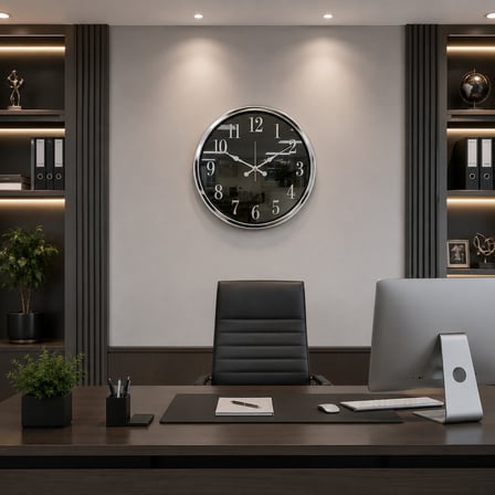 Krom Heritage Aynalı 40 x 40 cm Duvar Saati