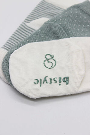 Bistyle Puanlı Kaymaz Penye Soket Çorap 3'lü Bs10108 Nil