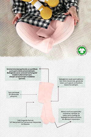 Derby Basic Tekli Penye Külotlu Çorap Bs50102b Pembe