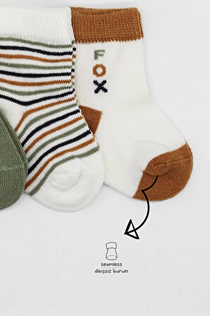 3'lü Penye Soket Çorap Bs10109 Nil