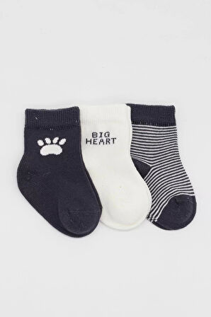 3'lü Penye Soket Çorap Bs10110 Antrasit