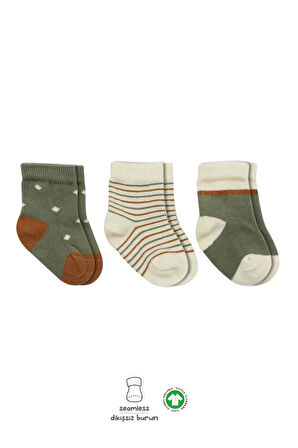 3'lü Penye Kız Soket Çorap Bs10112 Nil