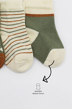 3'lü Penye Kız Soket Çorap Bs10112 Nil