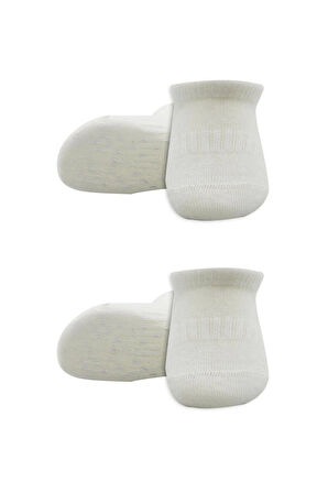 Bistyle 2'li Sneakers Kaymaz Basic Penye Çorap Bs20103 Ekru Ekru