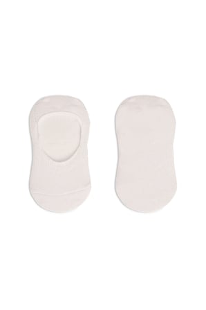 Bistyle 2'li Penye Babet Silikonlu Basic Çorap 30104 Ekru Ekru