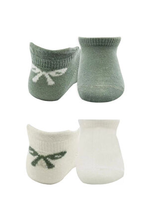 2'li Sneakers Smile Penye Çorap Bs20106 Nil Ekru