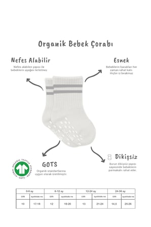 Bistyle 5'li Penye Kaymaz Çember Soket Çorap 10122 Ekru