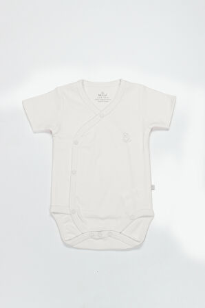Bistyle Organik Natural Basic Style Kruvaze Yarım Kol Body BS17101 Ekru