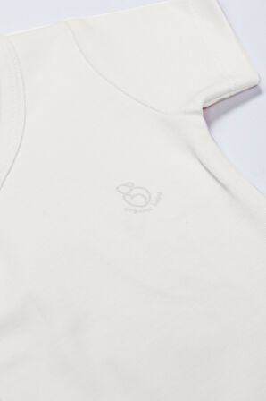 Bistyle Organik Natural Basic Style Kruvaze Yarım Kol Body BS17101 Ekru