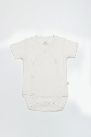 Bistyle Organik Natural Basic Style Kruvaze Yarım Kol Body Bs17101 Ekru