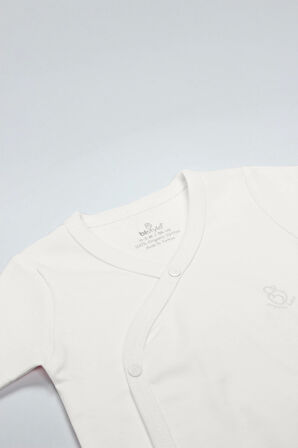 Bistyle Organik Natural Basic Style Kruvaze Yarım Kol Body Bs17101 Ekru