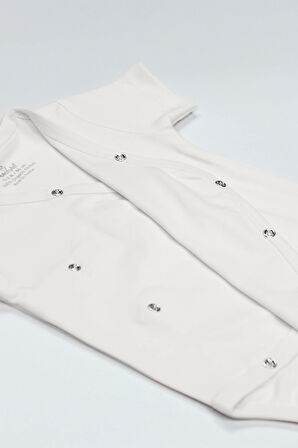 Bistyle Organik Natural Basic Style Kruvaze Yarım Kol Body Bs17101 Ekru