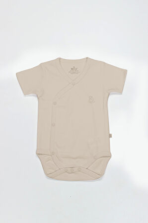 Bistyle Organik Natural Basic Style Kruvaze Yarım Kol Body Bs17101 Bej