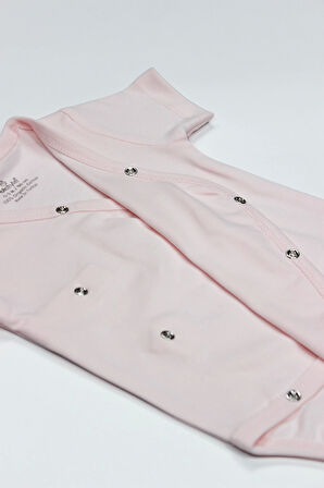 Bistyle Organik Natural Basic Style Kruvaze Yarım Kol Body Bs17101 Pembe