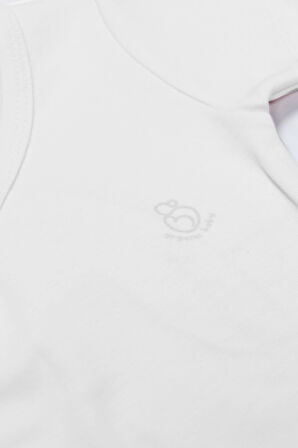 Bistyle Organik Natural Basic Style Kruvaze Uzun Kol Body Bs17102 Beyaz