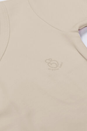 Bistyle Organik Natural Basic Style Kruvaze Uzun Kol Body BS17102 Bej