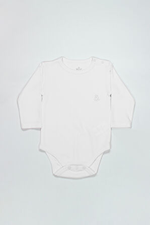 Bistyle Natural Basic Style Uzun Kol Body 17104 Beyaz