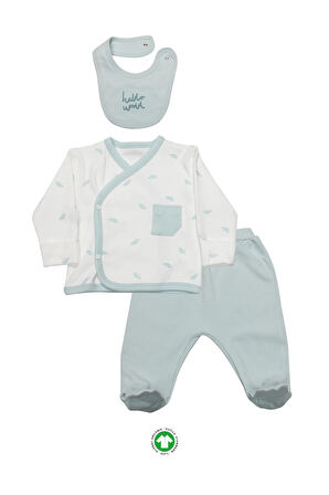 Bistyle 3lü Zıbın Takım Hello World 13105 Mint