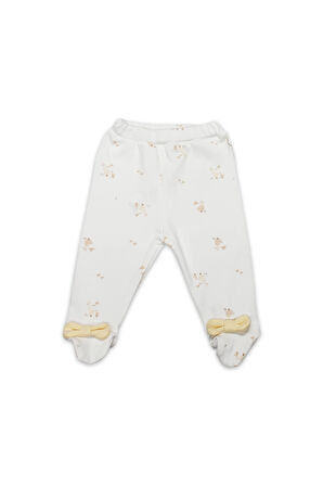 Bistyle Patikli Alt Welcome Baby Duck 16107 Sarı-ekru