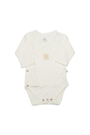 Bistyle Organic Modal Flying Balloons Kruvaze Uzun Kol Body Bs17121 Ekru