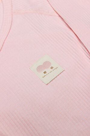 Bistyle Organic Modal Flying Balloons Kruvaze Uzun Kol Body Bs17121 Pembe