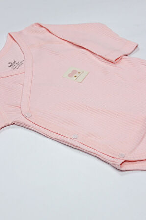 Bistyle Organic Modal Flying Balloons Kruvaze Uzun Kol Body Bs17121 Pembe