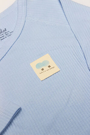 Bistyle Organic Modal Flying Balloons Kruvaze Uzun Kol Body Bs17121 Mavi