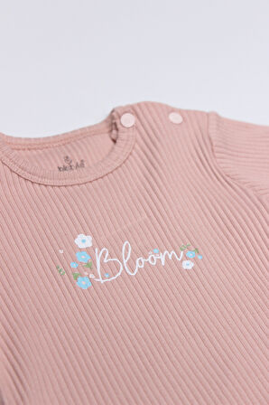 Bistyle Flying Bloom White Yarım Kol 2’Li Body 17118 Ekru Gül Kurusu