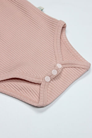 Bistyle Flying Bloom White Yarım Kol 2’Li Body 17118 Ekru Gül Kurusu