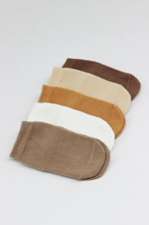 5'li Penye Soket Kutulu Basic Çorap 10131 Bej