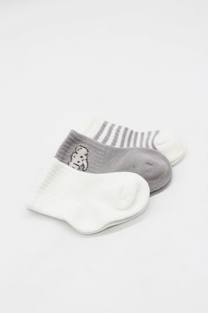 Bistyle Elephant Boy 3'lü Penye Soket Çorap 10135 Ekru