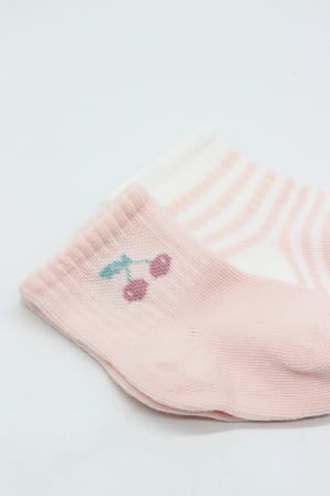 Bistyle Little Girl Penye Soket Çorap 2li 10139 Pembe Ekru