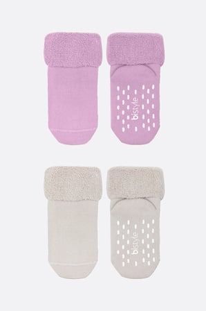 Bistyle 2li Havlu Soket Kaymaz Basic Girl 10507 Gül Kurusu