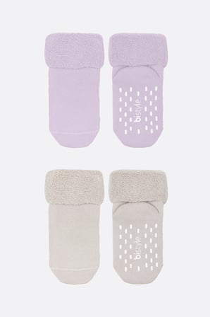 Bistyle 2li Havlu Soket Kaymaz Basic Girl 10507 Lila