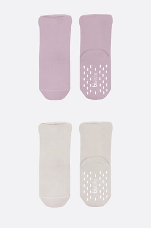 Bistyle 2li Havlu Soket Kaymaz Basic Girl 10507 Lila